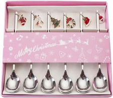 6 Pezzi Di Natale Cucchiaini