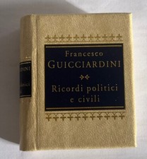 MINIATURA LIBRO - GUICCIARDINI RICORDI POLITICI E CIVILI