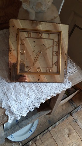 Ancienne pendule reveil miroir - reveil,