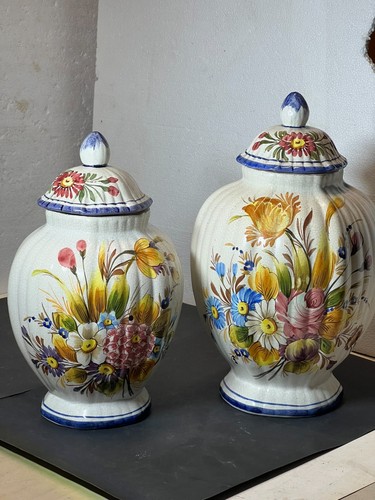 Coppia vasi potiche ceramica - vasi,