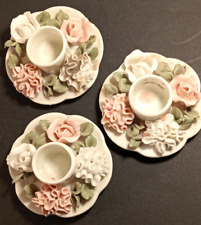 3  PORTACANDELA IN CERAMICA