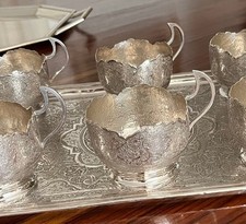 Vassoio argento con sei porta