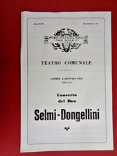 TEATRO COMUNALE MODENA Amici della musica 1970 Concerto SELMI DONGELLINI