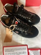 D'acquasparta Scarpe Sneakers Bambina/Girl vera pelle lucida pelliccia Tg.32