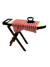 Asse con Ferro da Stiro 3x10x8 Cm - Stiratrice Casa Presepe Pastori