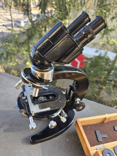 Microscopio binoculare vintage