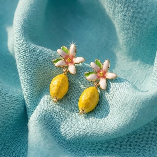 Orecchini limone frutto - orecchini,