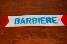 Vecchia Targa Insegna da BARBIERE di ferro (cm.42x9)