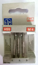Lux Tools Kit 3 Punte Maschio per filettatura di precisione M4 HSS Professionale