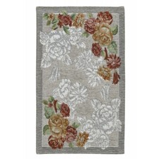 Tappeto stile classico shabby PEONIA grigo camera salotto ingresso Made In Italy