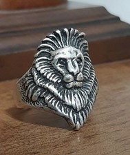 Anello Argento Uomo Leone Ring Sterling Man Lion 925 $