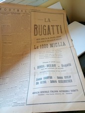 mille miglia 1927 , BUGATTI tipo 40    G. Binda   GAZZETTA 1927