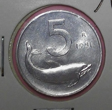 5 lire Delfino 1951-2001