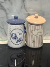 2x Barattoli da tè e zucchero