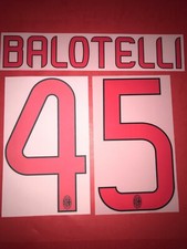 KIT BALOTELLI 45 ROSSO X MAGLIA CALCIO MILAN NUOVO NEW 