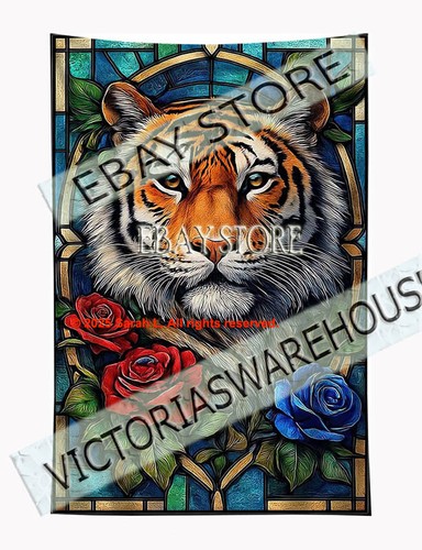 Arazzo tigre vetro colorato