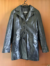 Cappotto Nero in Vera Pelle Barone Firenze S