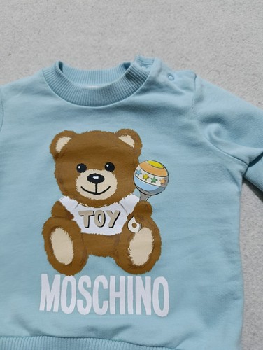 Felpa moschino baby azzurra - moschino,