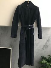 GUCCI DIONYSUS TRENCH COAT DONNA TG. 38 italiana BLU IN PELLE SCAMOSCIATA