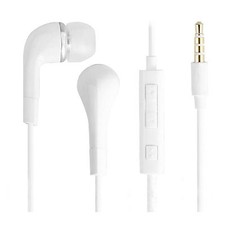 AURICOLARI CUFFIE STEREO 3,5" PER SAMSUNG GALAXY S GT I9000 i9001 PLUS BIANCO