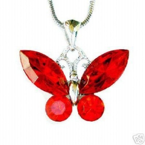 Rosso farfalla swarovski - farfalla, in