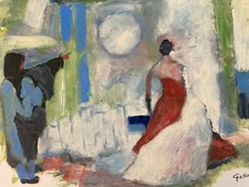 Pittura Originale Gallo Olio