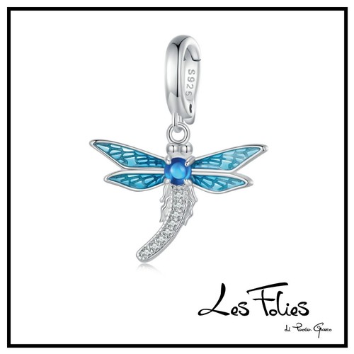 Charm libellula blu fortuna - charm,