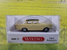 1:87 Wiking 0080 39 Opel Rekord P1 verde beige confezione originale/B09