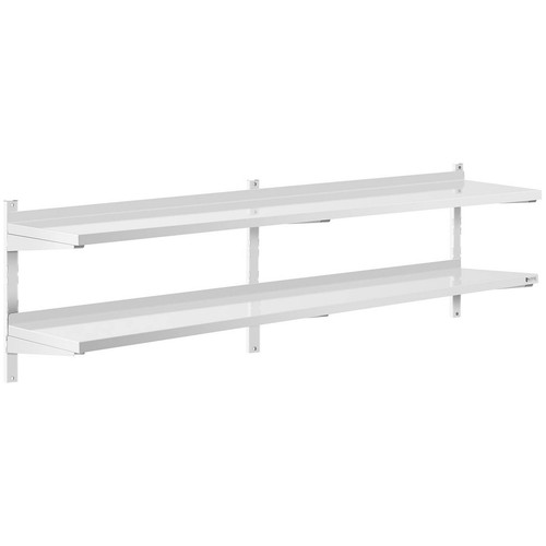 Mensola acciaio inox doppia - acciaio,