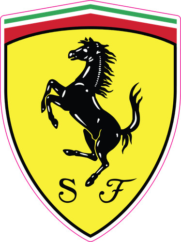 Ferrari shield vinyl sticker - shield, |