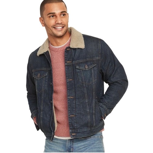 Old navy sherpa lined denim - navy,