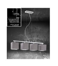 SOSPENSIONE CROMO LUCIDO CON 4