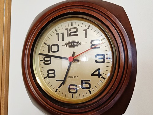 Vintage wooden wall clock - wooden,