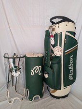 [SPEDIZIONE 1 GIORNO!] MALBON GOLF Caddy Bag Supporto Tipo Verde PVC Pelle 3,6kg Tipo 9,0