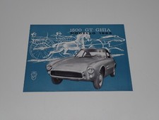 FIAT 1500 GT GHIA MEDELLO 1963 DEPLIANT BROCHURE PROSPEKT (K59)