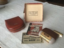 rasoio Sunbeam anni '50 modello FL originale USA bellissima custodia in pelle