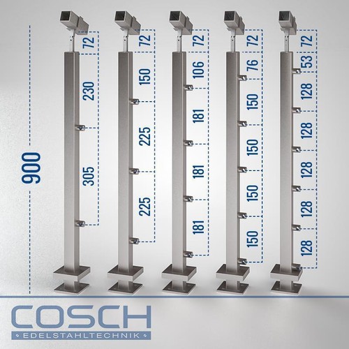 Acciaio inox treppenpfosten - acciaio,