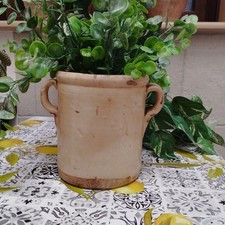 ANTICA CAPASA PUGLIESE SALATURO TERRACOTTA DI GROTTAGLIE VASO ANFORA GIARA 1900