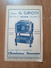 depliant pubblicità Ditta G. GAVOTTI Milano attrezzature per parrucchiere