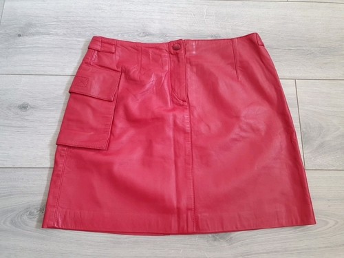 Minigonna cargo rossa vintage