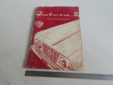 MANUALE USO MANUTENZIONE ORIGINALE LANCIA FULVIA 2C 1966