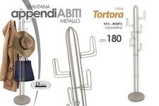 ALBERO APPENDIABITI VERTICALE ATTACCAPANNI DA TERRA PIANTANA RAMI TORTORA 180 CM