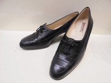 SCARPE MOCASSINI FRANCESINE DONNA VERA PELLE MADE ITALY ARTIGIANALI NERO n. 40 