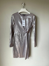 ZARA MINI DRESS Silver Bodycon