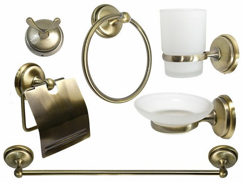 Set bagno metallo oro - bagno,