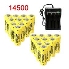 14500 Batteria 2500mAh 3.7V Batterie Ricaricabili per Torcia LED LOTTO
