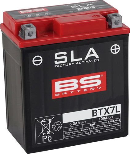 Battery 300673 btx7l - 300673, sla
