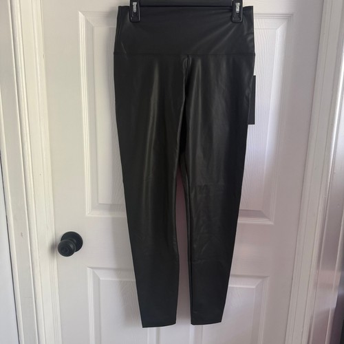 Leggings donna ecopelle vita