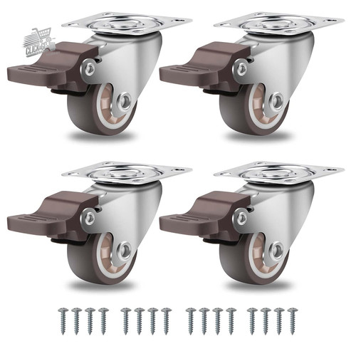 Swivel wheels 25mm brake - 25mm,