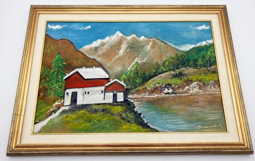 Quadro baita alpina con - alpina,